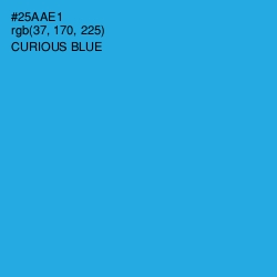 #25AAE1 - Curious Blue Color Image